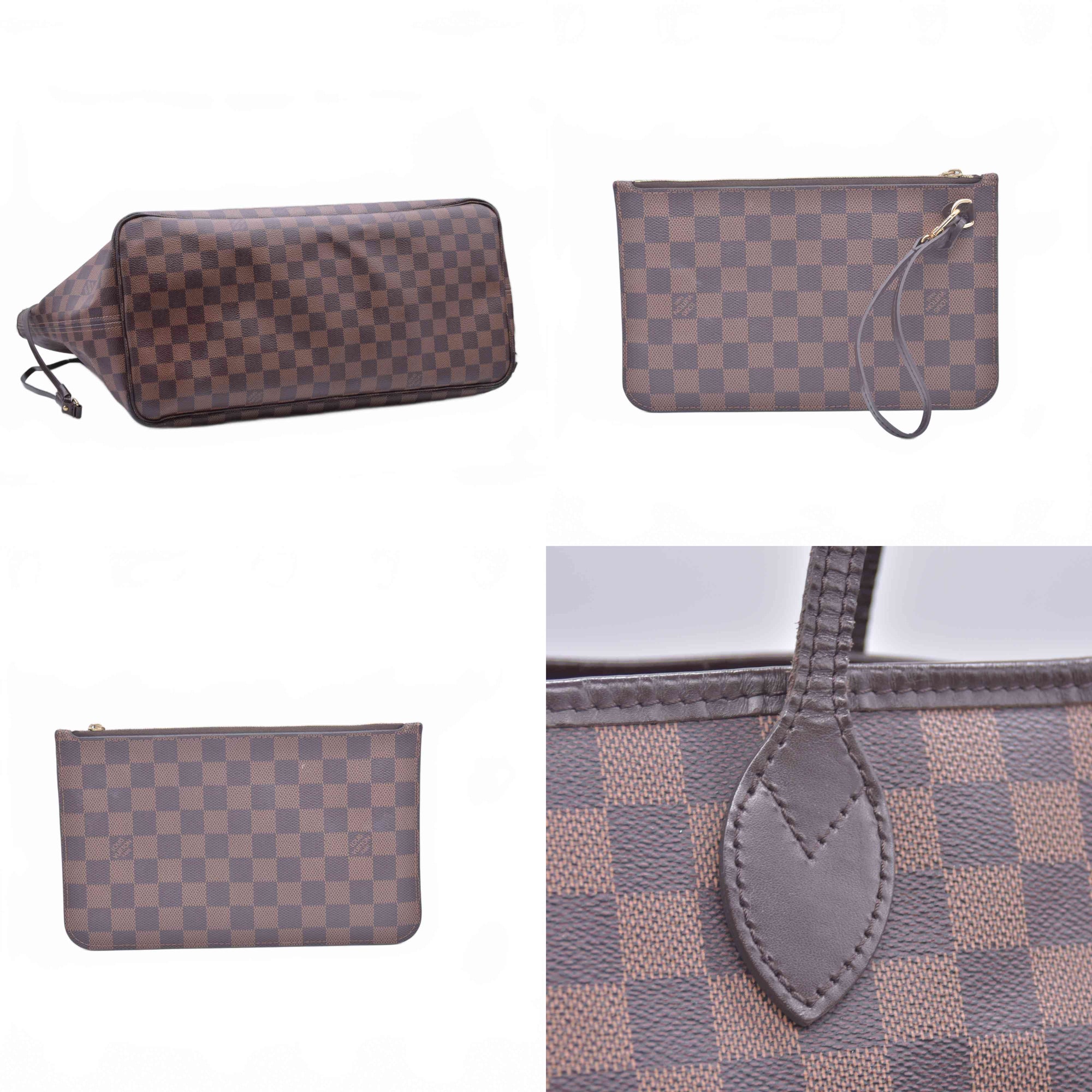$2310 2018 Louis Vuitton Damier Ebene Neverfull GM with Pouch SD4128 10021108