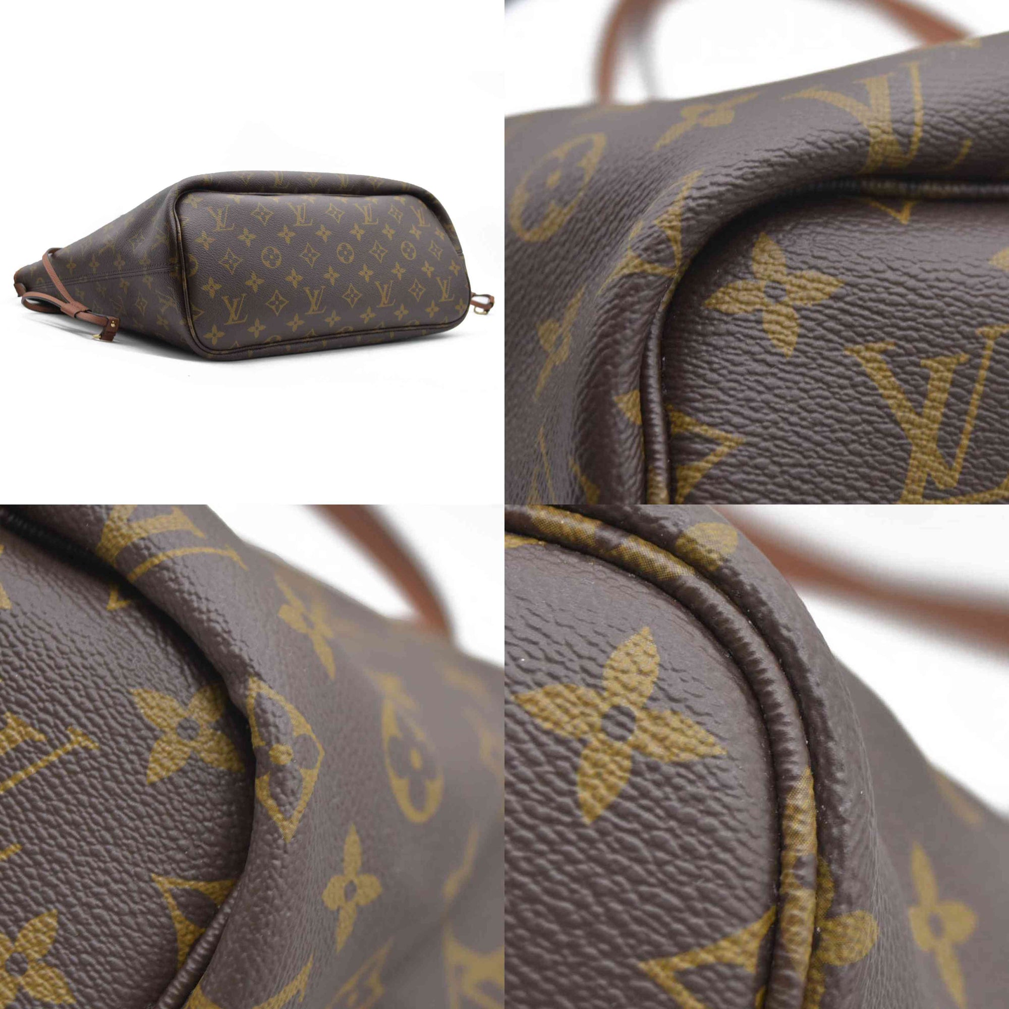 $3100 Louis Vuitton LV Monogram Neverfull Inside Out Brown with Pouch RFID