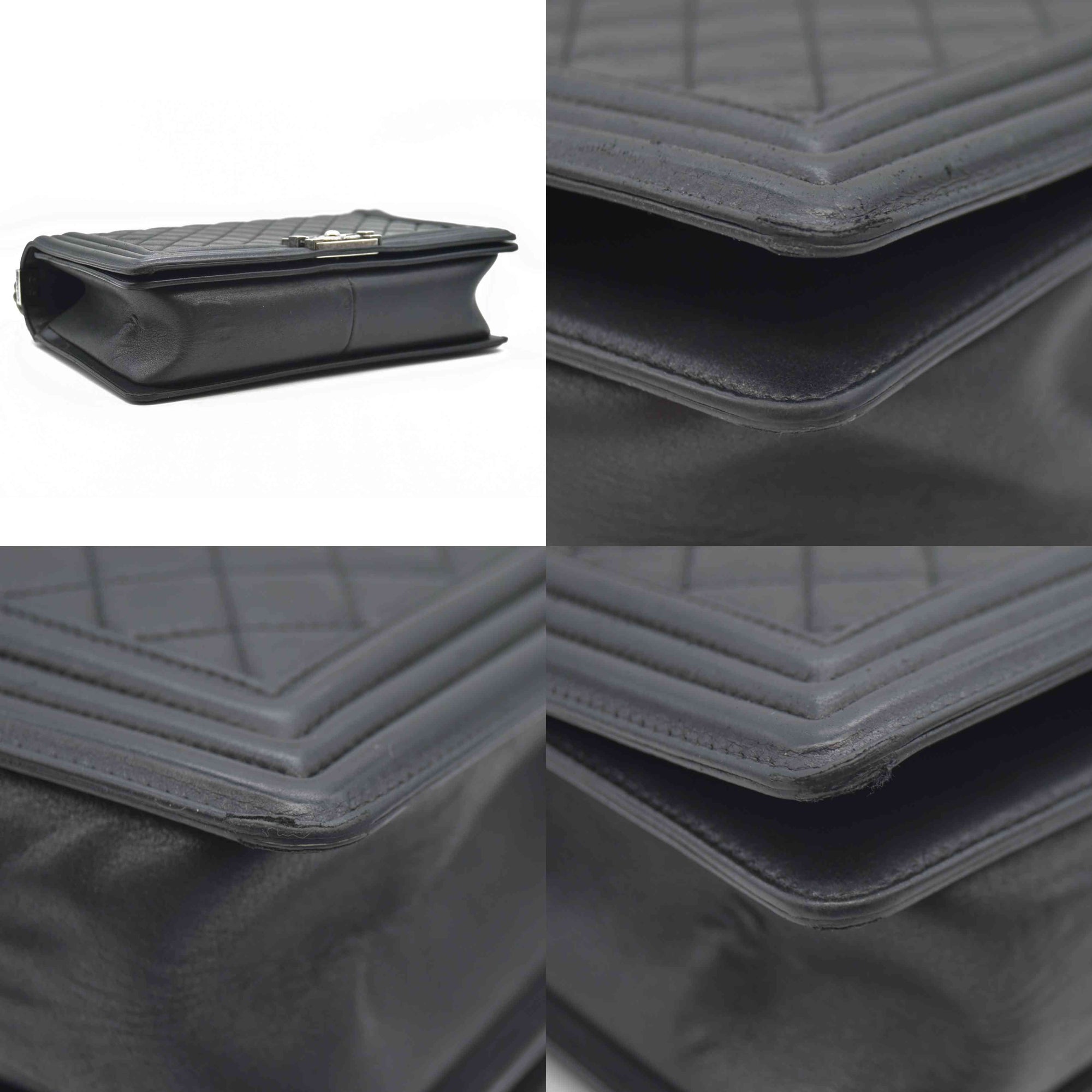 Chanel Calfskin Quilted Medium Boy Flap Black