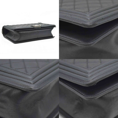 Chanel Calfskin Quilted Medium Boy Flap Black