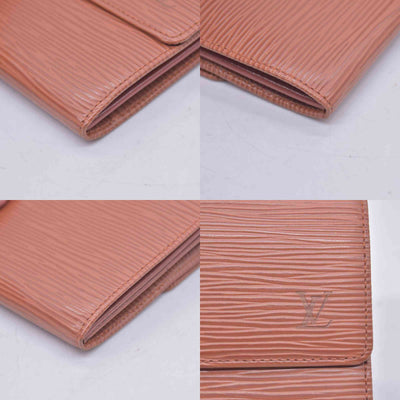 $680 LOUIS VUITTON Epi Leather Porte-Feuille Long Wallet Cognac CONSIGNMENT 10021509