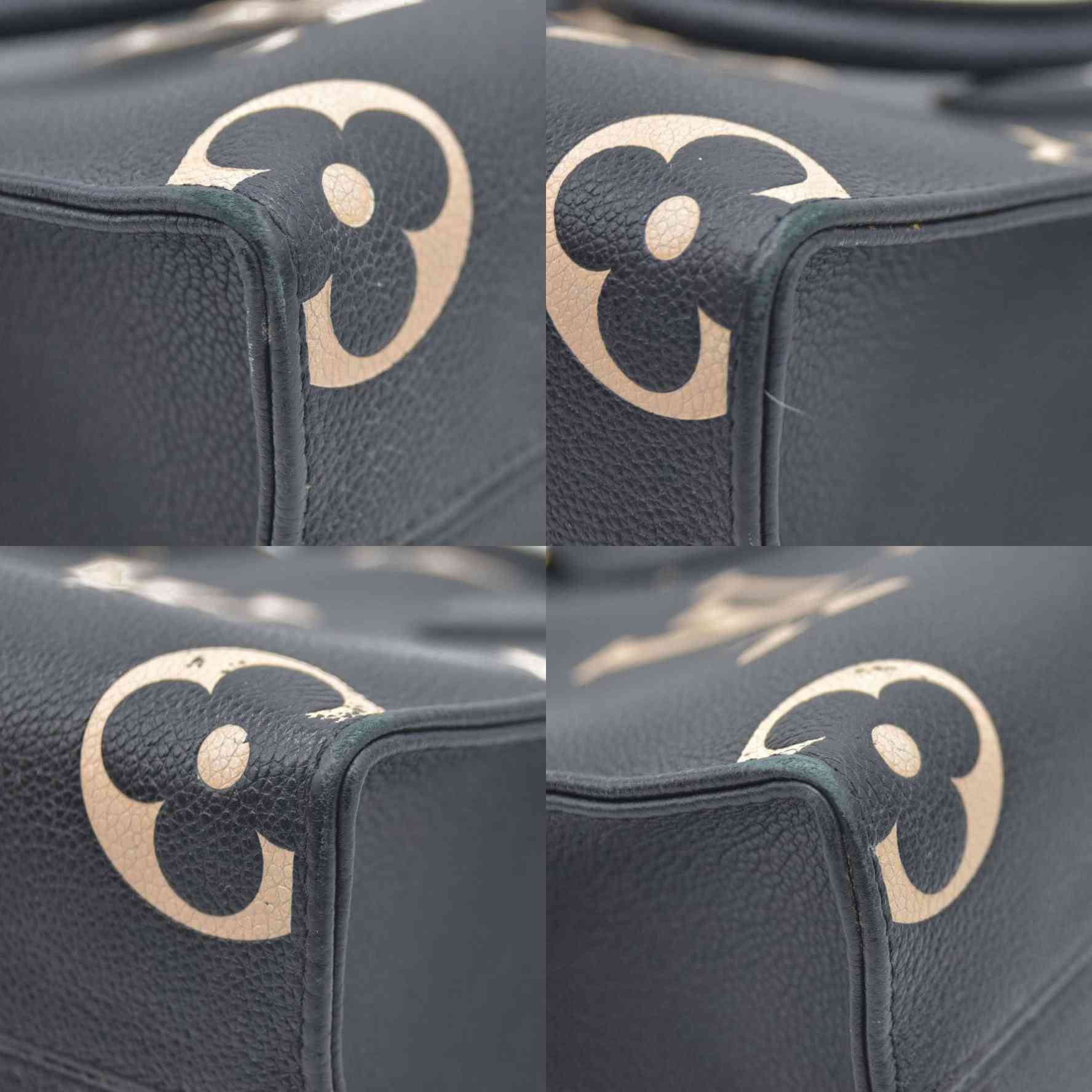 AUCTION $3550 Louis Vuitton Bicolor Monogram Empreinte Leather Onthego PM RFID