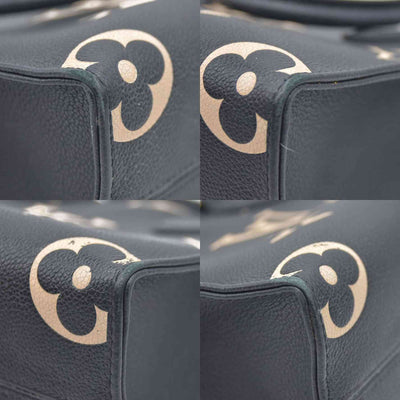 AUCTION $3550 Louis Vuitton Bicolor Monogram Empreinte Leather Onthego PM RFID