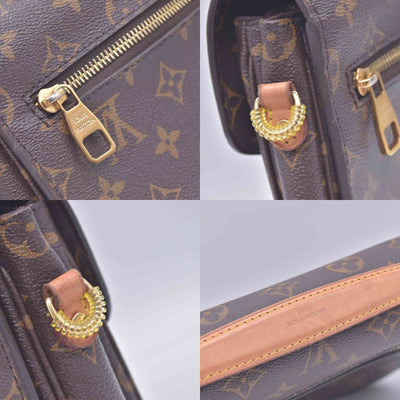 $2620 2016 LOUIS VUITTON Monogram Pochette Metis Shoulder Bag Brown SR3176 CONSIGNMENT 10021414