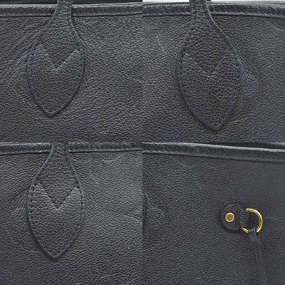 $2940 Louis Vuitton LV Monogram Neverfull  MM Empreinte Black Tote