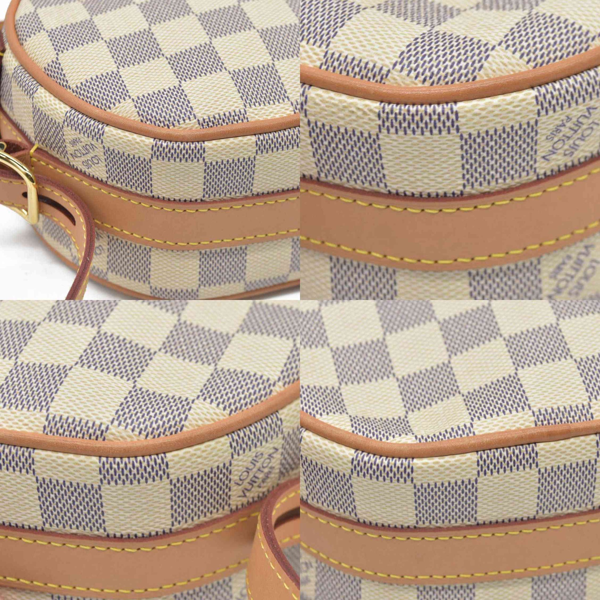 $2190 Louis Vuitton Damier Azur Boite Chapeau Souple PM
