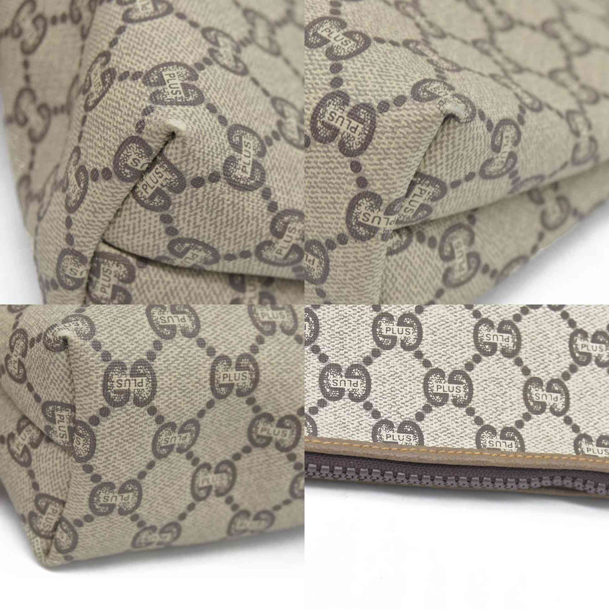 Gucci GG  Gucci Plus PVC Leather Pouch Clutch Bag