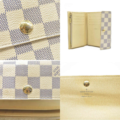$610 Louis Vuitton Damier Azur Alexandra Trifold Wallet CA3008