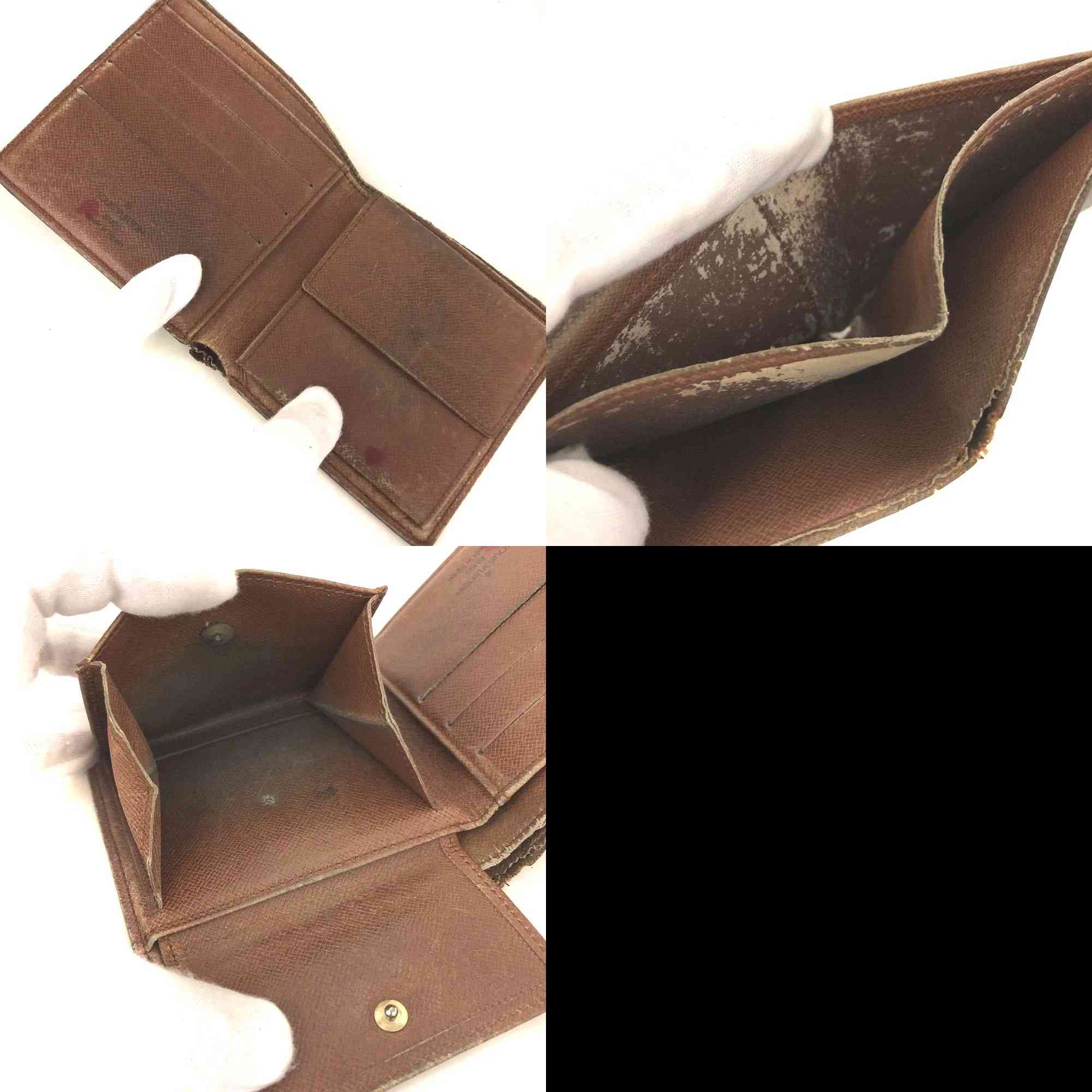 $545 1994 Louis Vuitton Monogram Portefeiulle Marco Bifold Wallet Brown CA0934