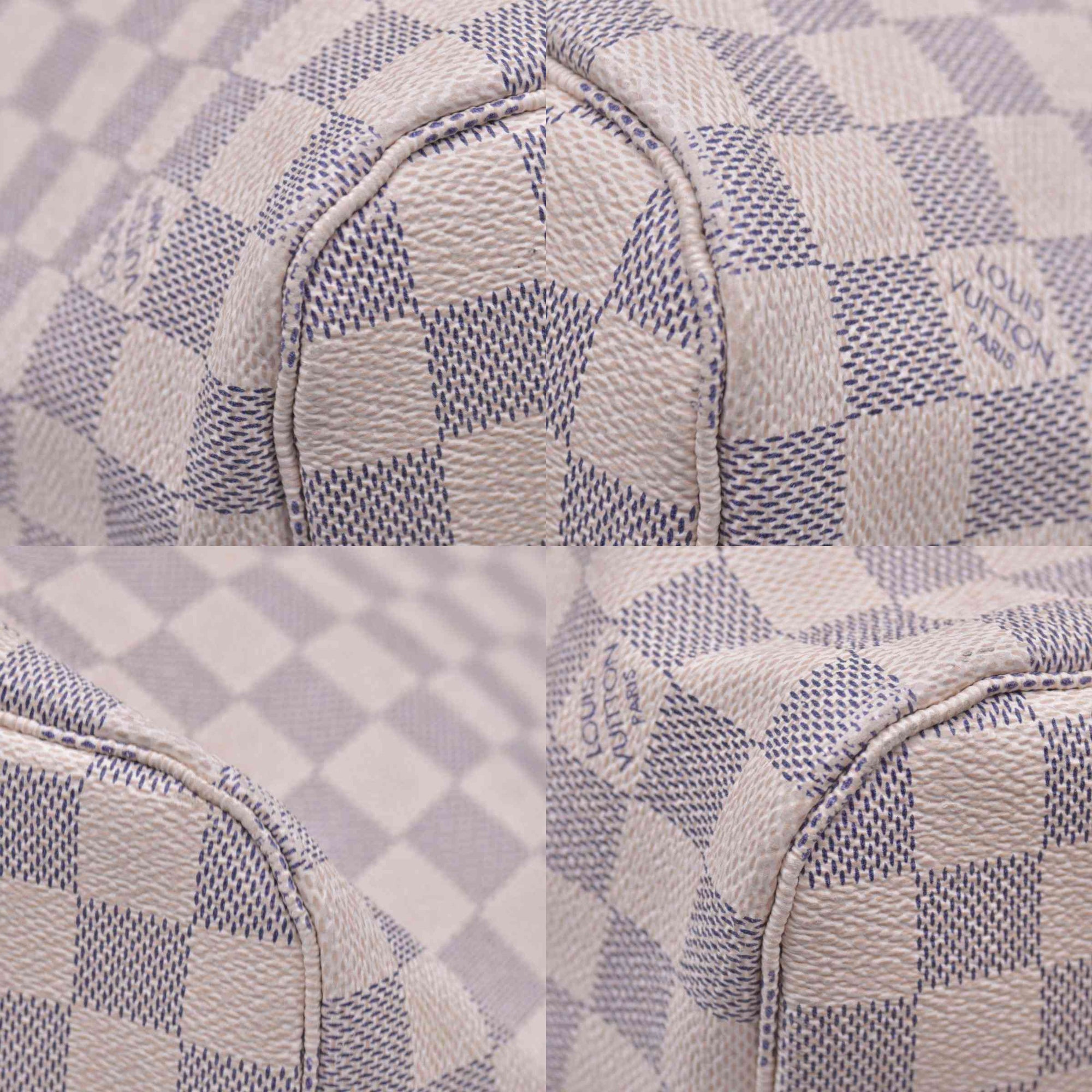 $2240 2017 Louis Vuitton Damier Azur Neverfull MM with Pouch SD0177