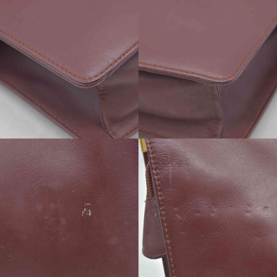 $1010 Cartier Leather Toiletry Clutch Bag Burgundy Red CONSIGNMENT