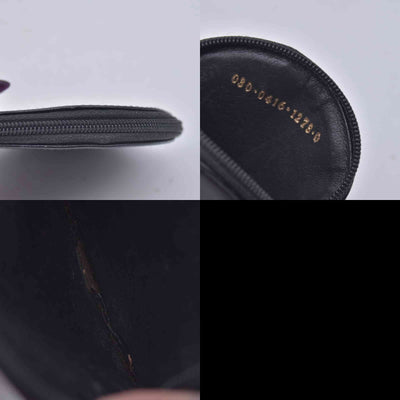 $320 GUCCI Smooth Calfskin Vintage Round Coin Purse Black CONSIGNMENT 10021589