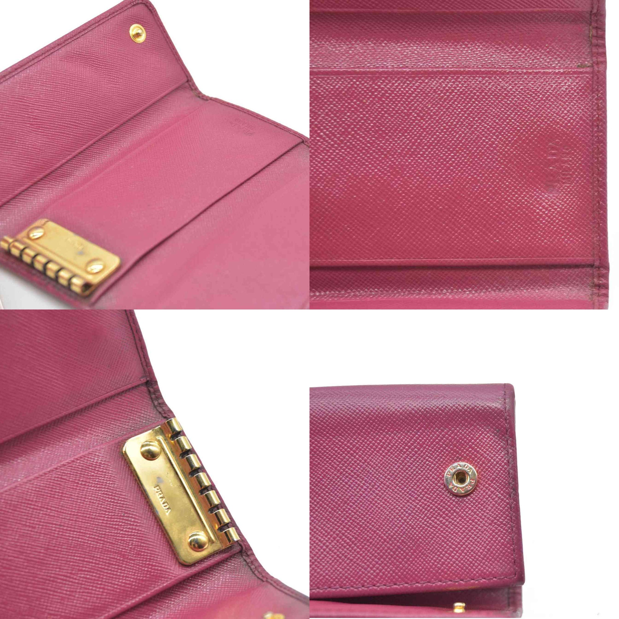 PRADA logo 6-Ring Key Case Pink