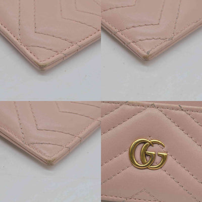 $370 Gucci  Double G Logo Leather Card Holder