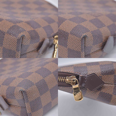 $850 2011 Louis Vuitton Damier Ebene Pochette Cosmetic GM Pouch Bag CA4181