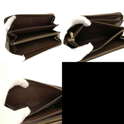 Louis Vuitton Damier Zippy Zip Around Long Wallet Purse Brown MI1146