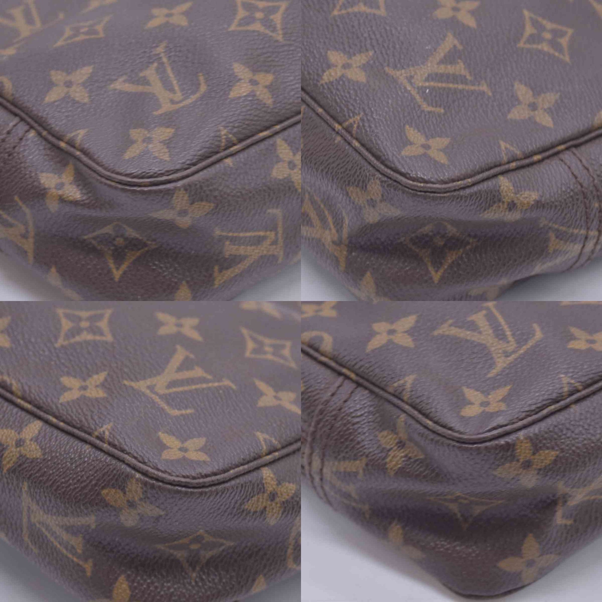 $520 1985 LOUIS VUITTON Monogram Trousse Toilette 23 Cosmetic Pouch Brown 855 CONSIGNMENT