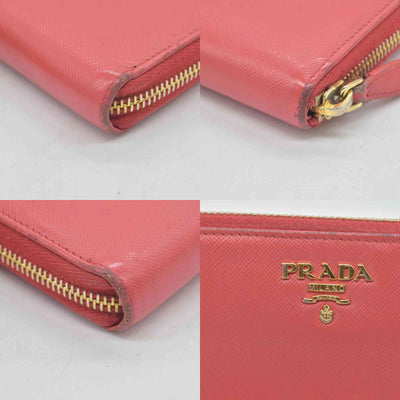 Prada Saffiano Metal Leather Continental Wallet CONSIGNMENT