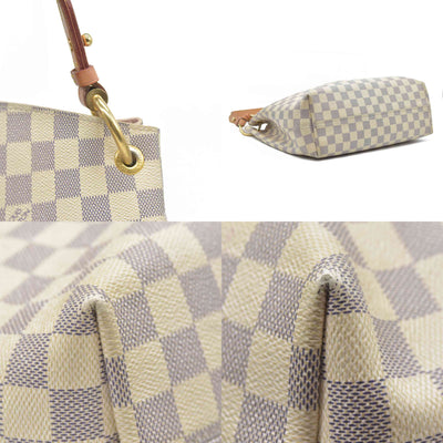 LOUIS VUITTON Damier Azur Graceful PM Tote with Tag $1980