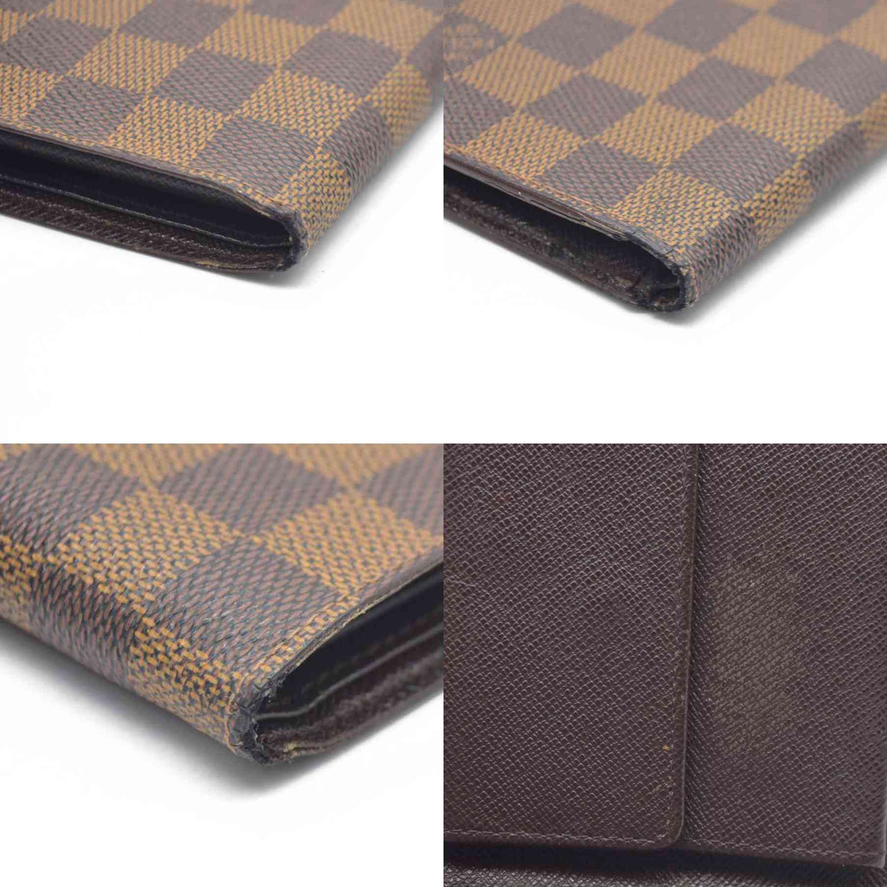 AUCTION $545 Louis Vuitton Damier Ebene Multiple Wallet