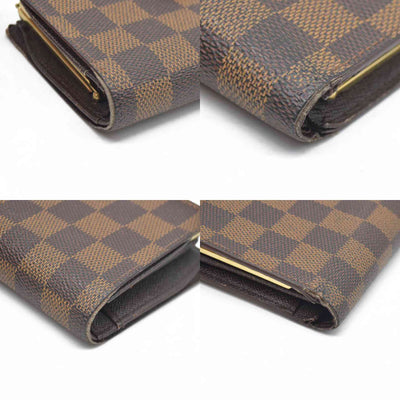 $750 Louis Vuitton  Damier Ebene French Purse Wallet