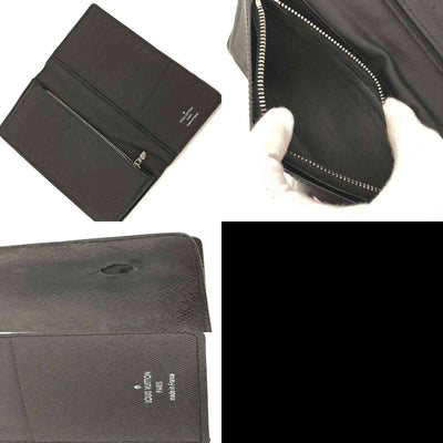 PRE-ORDER Louis Vuitton Taiga Porte feiulle Brazza Leather Long Wallet Ardoise