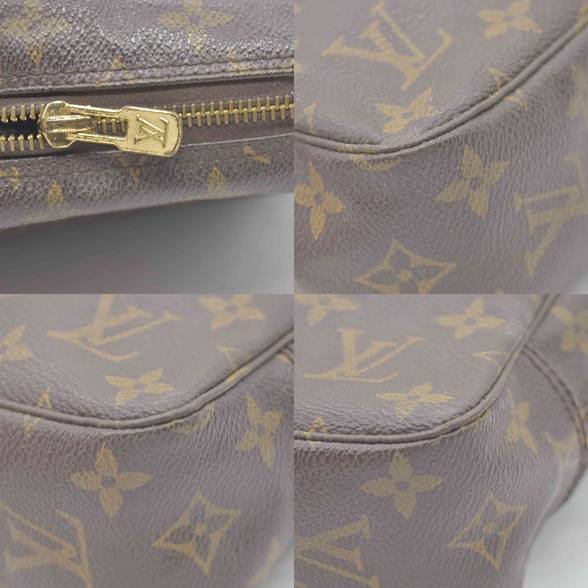 $600 1989 LOUIS VUITTON Monogram Trousse Toilette 23 Clutch Bag TH8911