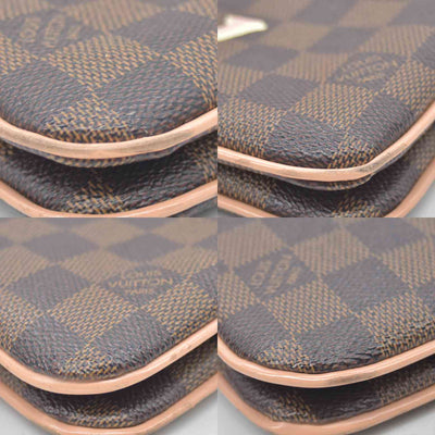 $1420 2020 Louis Vuitton Double Zip Pochette Damier Ebene MI0220