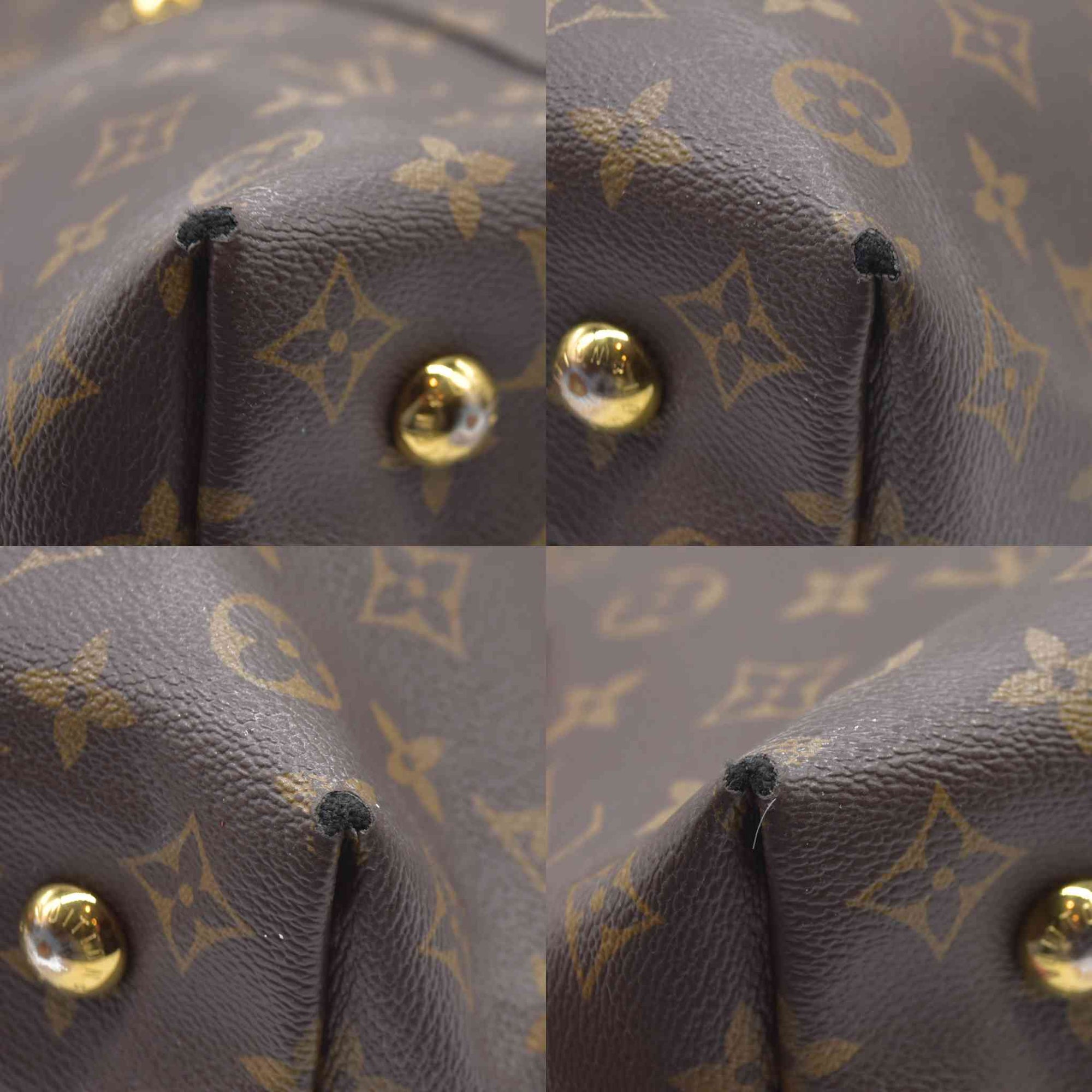 $1960 Louis Vuitton Melie Brown Monogram Canvas Shoulder Bag Hobo Satchel 2017 SD3117