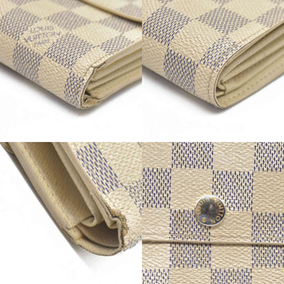 $610 LOUIS VUITTON Damier Azur Alexandra Trifold Wallet