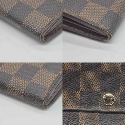 $725 Louis Vuitton Damier Ebene Sarah Wallet CONSIGNMENT CA4008