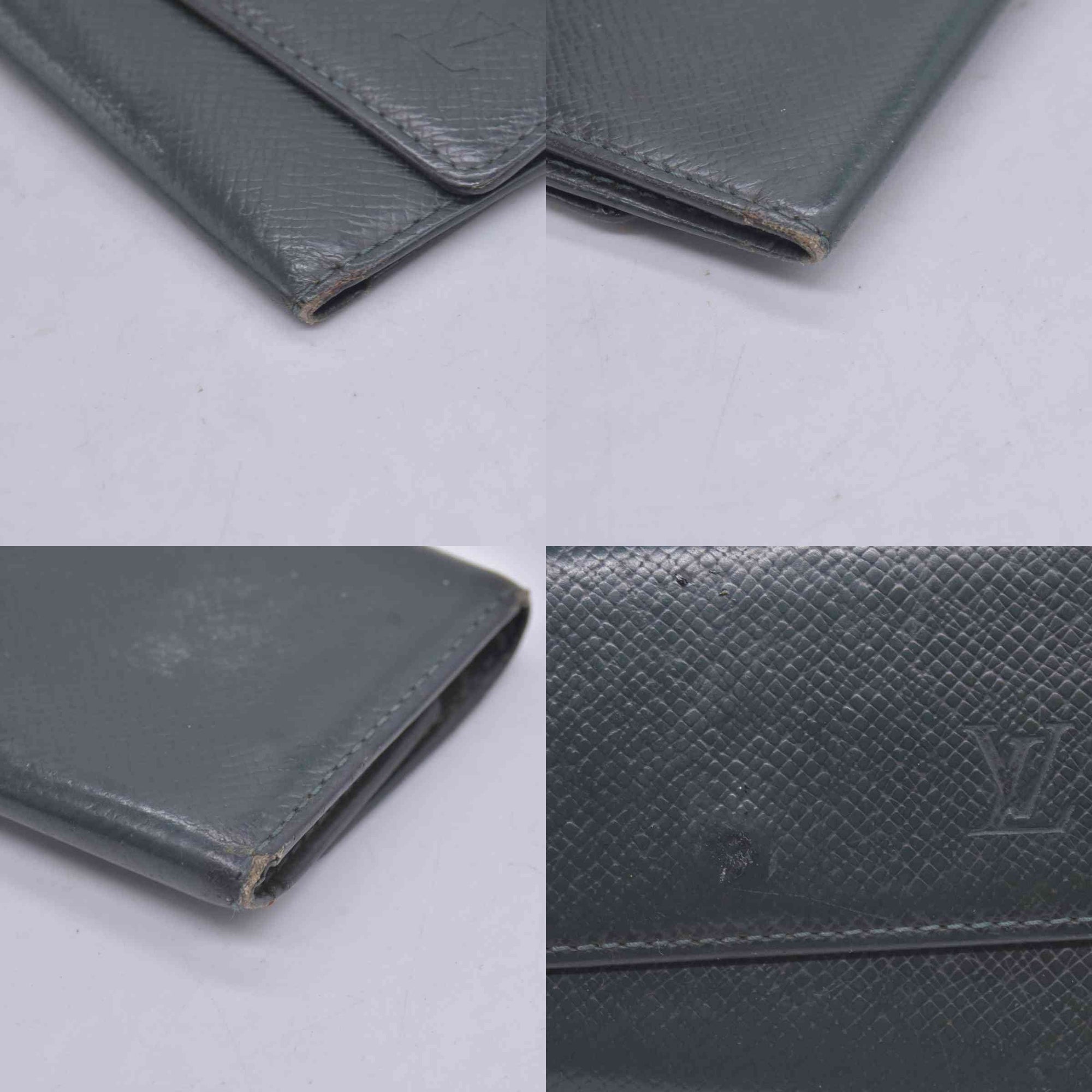 $445 LOUIS VUITTON Taiga Multiclés 6 Key Case Epicea Green CONSIGNMENT 10021585