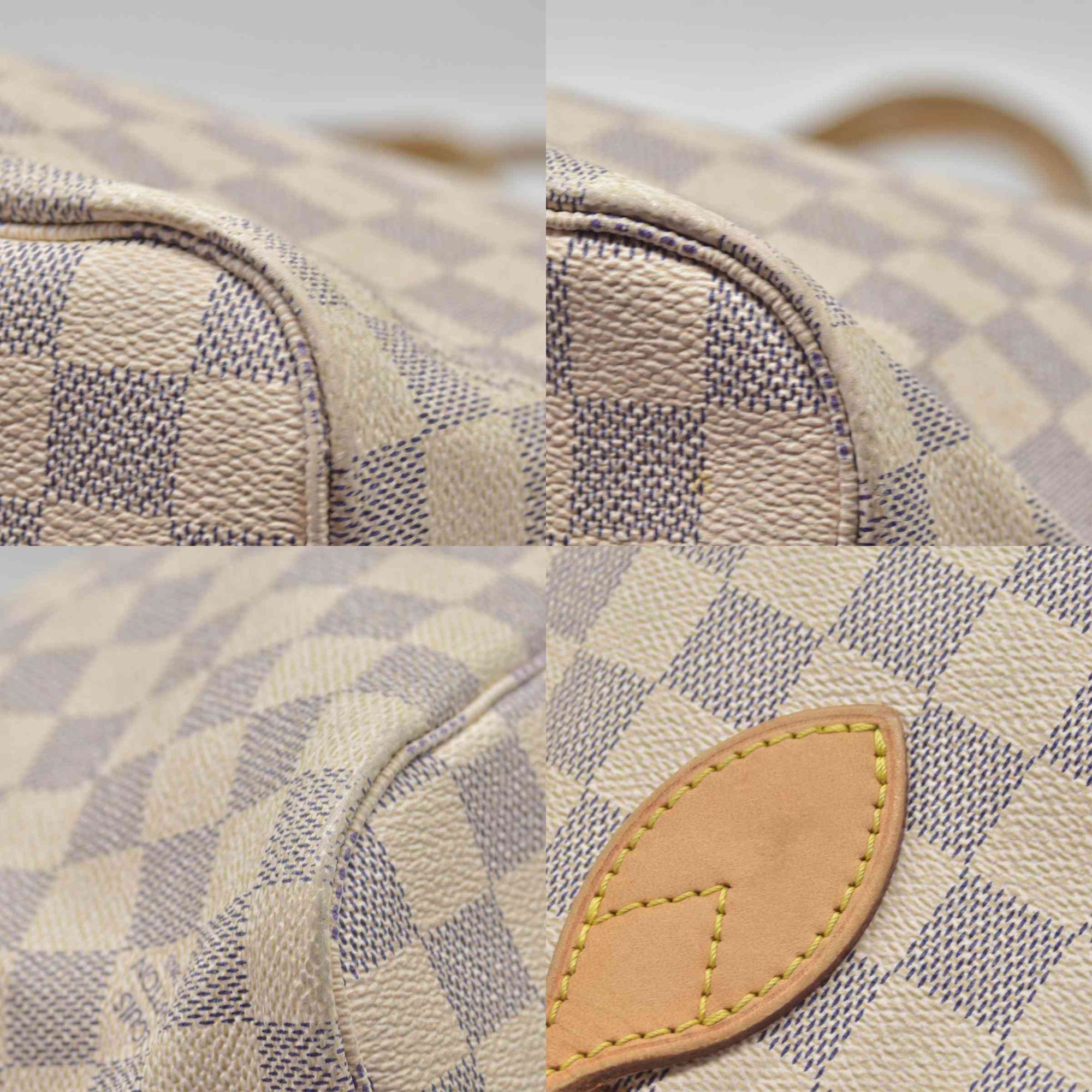 $2130 2011 Louis Vuitton  Damier Azur Neverfull MM CA5111