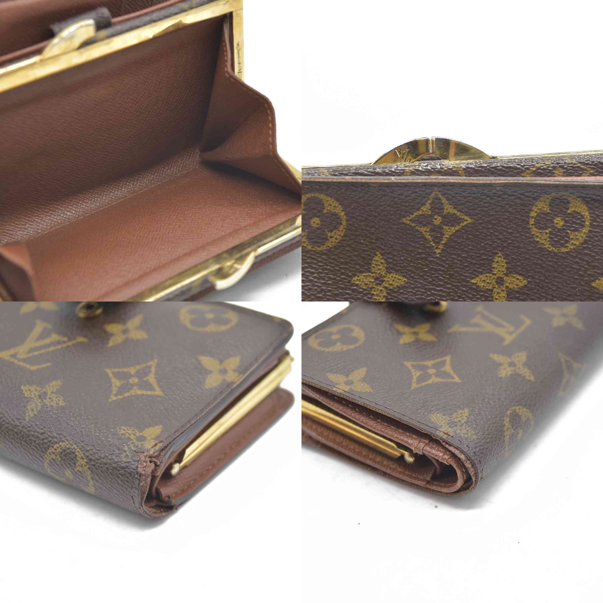 $720 Louis Vuitton LV Monogram French Purse CA0034 2004