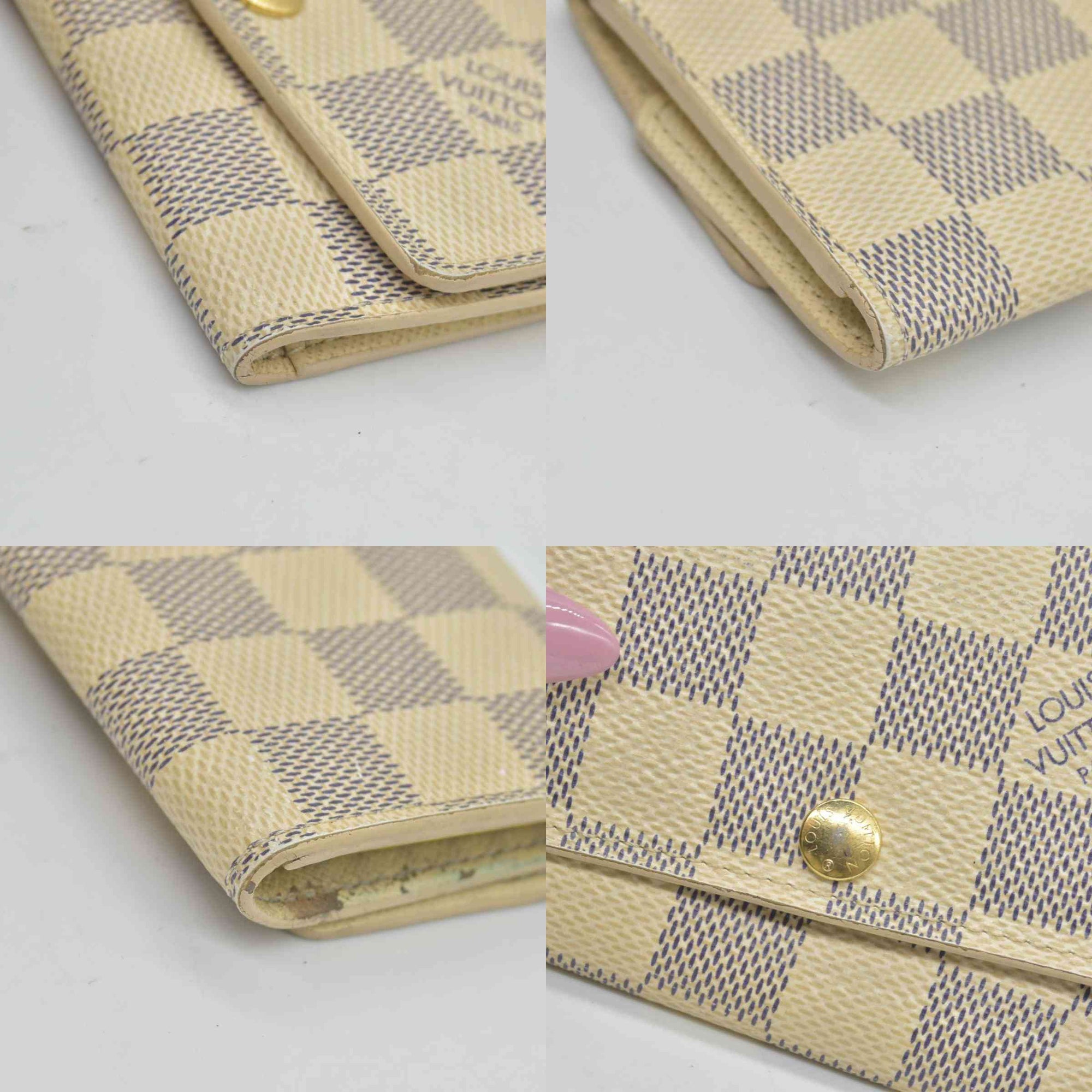 $345 LOUIS VUITTON Damier Azur Multicles 6 Ring Key Case