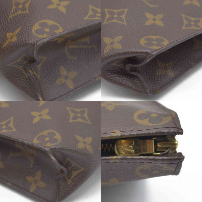 Louis Vuitton Monogram Poche Toilette 26 Cosmetics Pouch Purse  TH01914