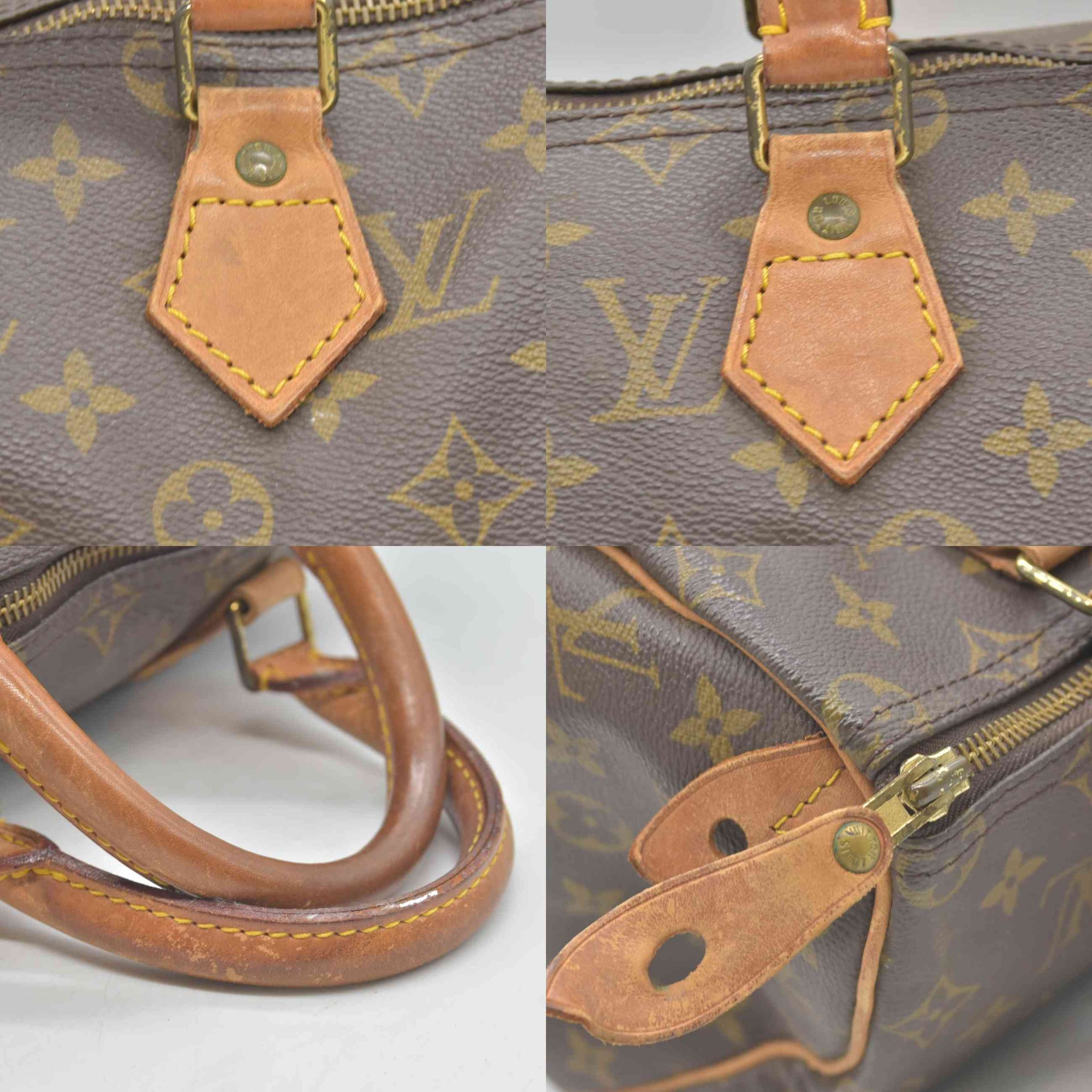 $1490 1989 Louis Vuitton  Speedy 25 Brown Monogram MI8911