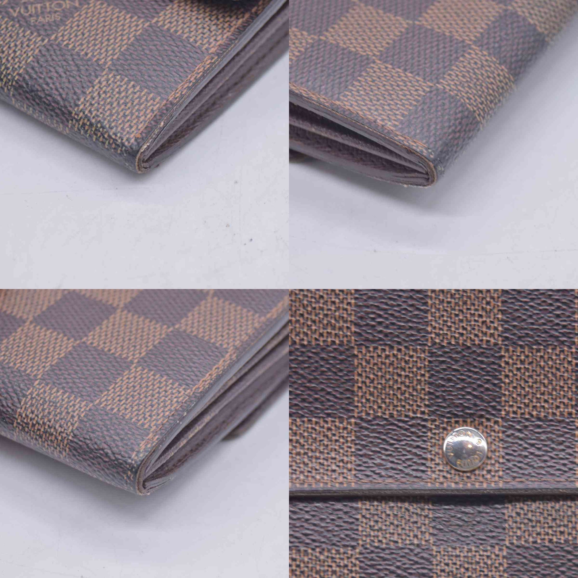 $725 2007 Louis Vuitton Damier Ebene Sarah Wallet CA1077 CONSIGNMENT 10020993
