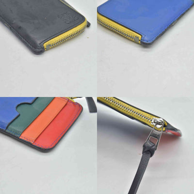 $450 Loewe DAMAGED Black Rainbow Coin Wallet CONSIGNMENT