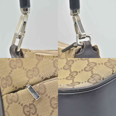 $1100 CONSIGNMENT Gucci GG Canvas Top Handle Bag Vintage