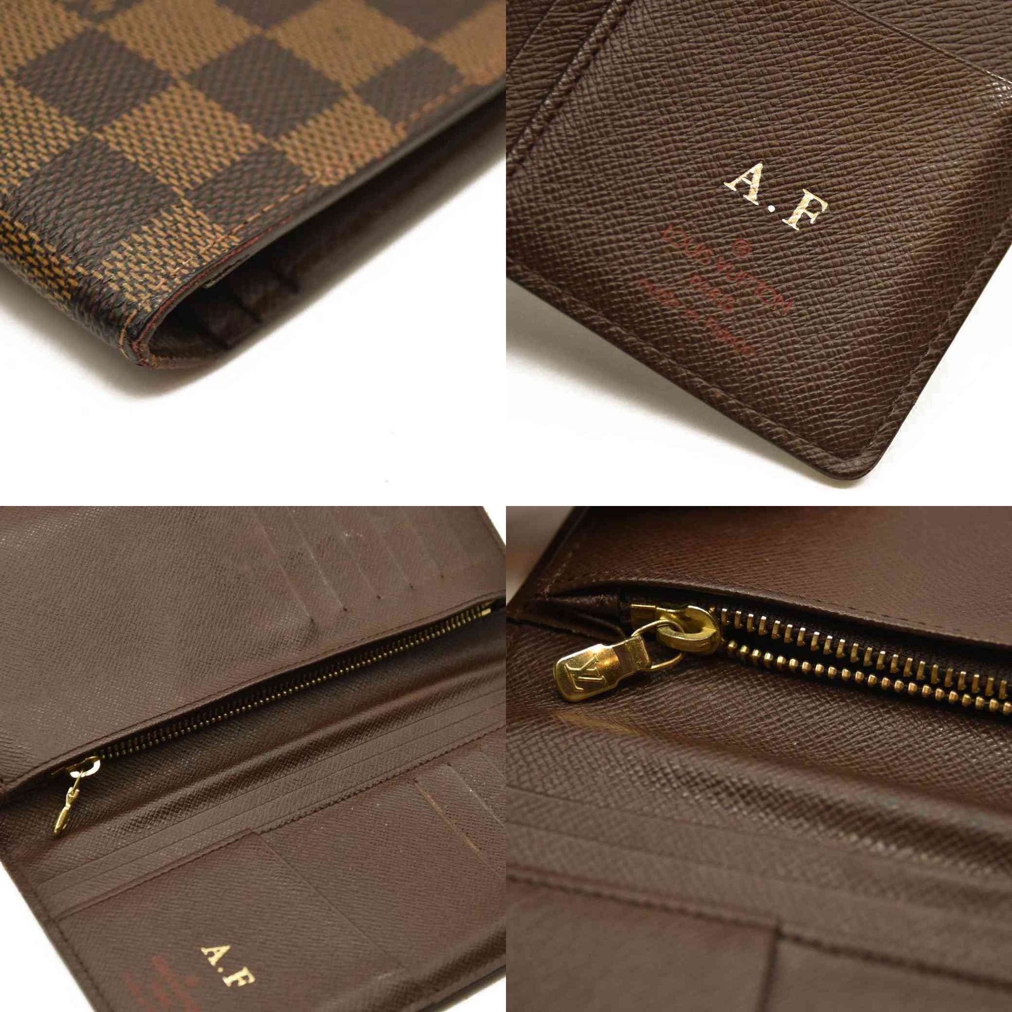 Louis Vuitton  Damier Ebene Porte-Cartes Credit Yen Checkbook Wallet