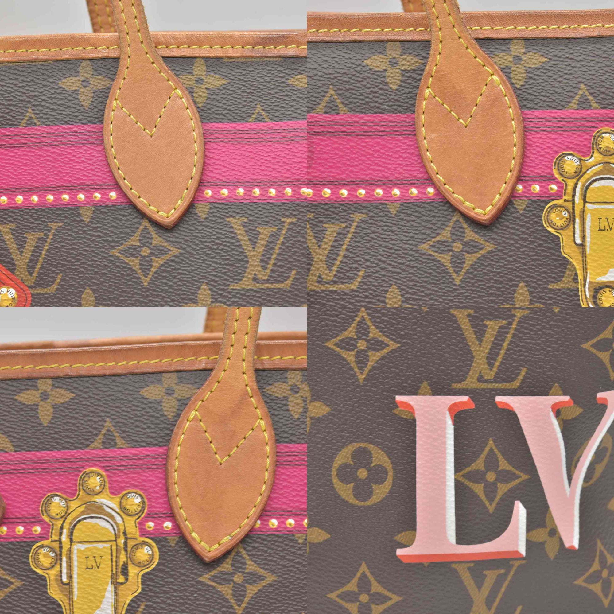 2018 $2170 Louis Vuitton  Monogram Summer Trunks Neo Neverfull MM GI2128