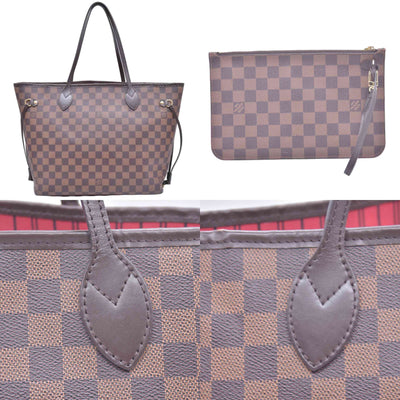$2240 2018 Louis Vuitton Damier Ebene Neverfull MM with Pouch GI1118 10021407