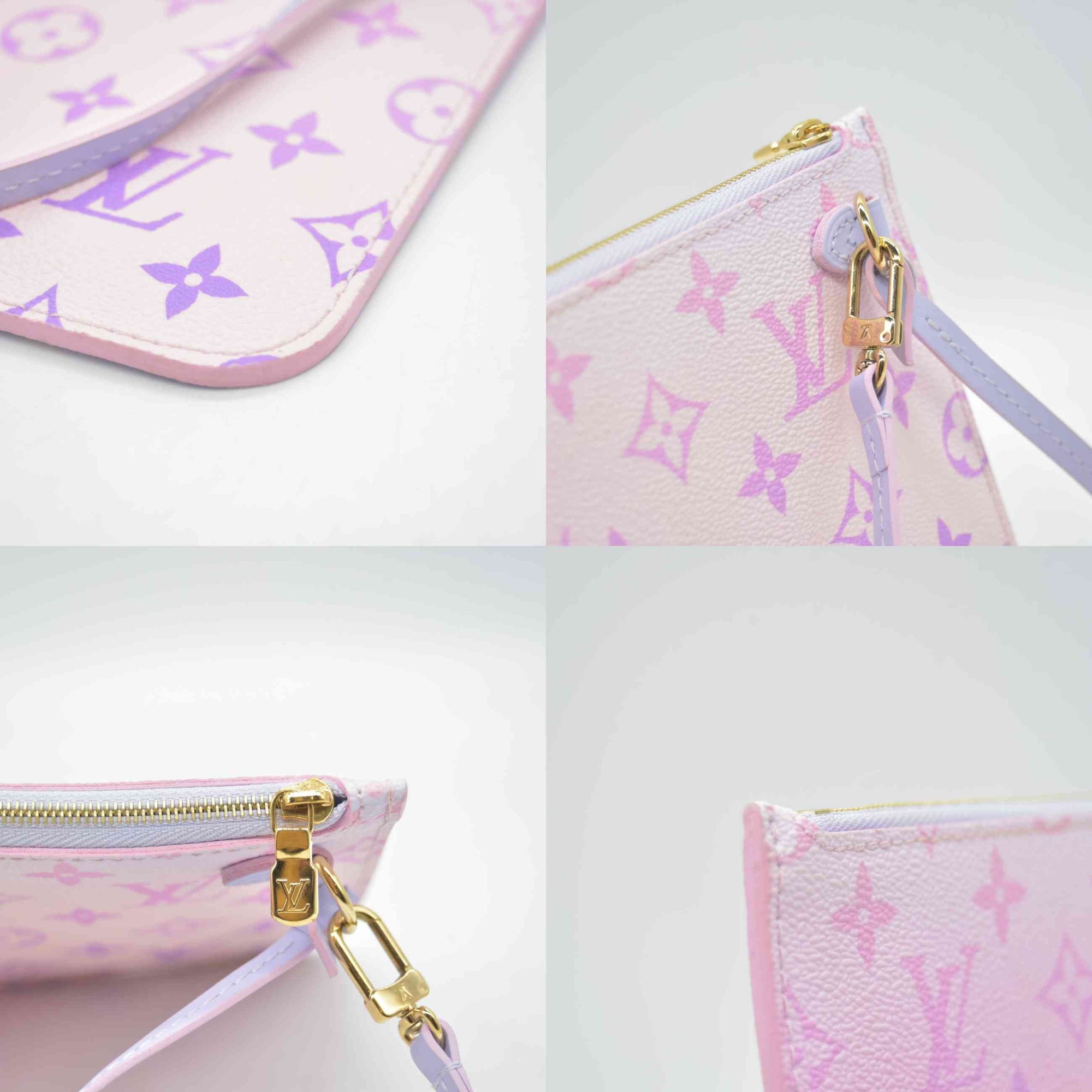 RFID Louis Vuitton Monogram Spring In The City Neverfull MM GM Pochette Sunrise Pastel