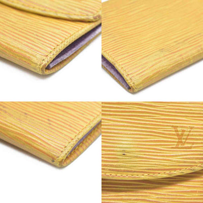 Louis Vuitton Epi Porte Mannaie Simple Leather Coin Purse Wallet Yellow CA1907