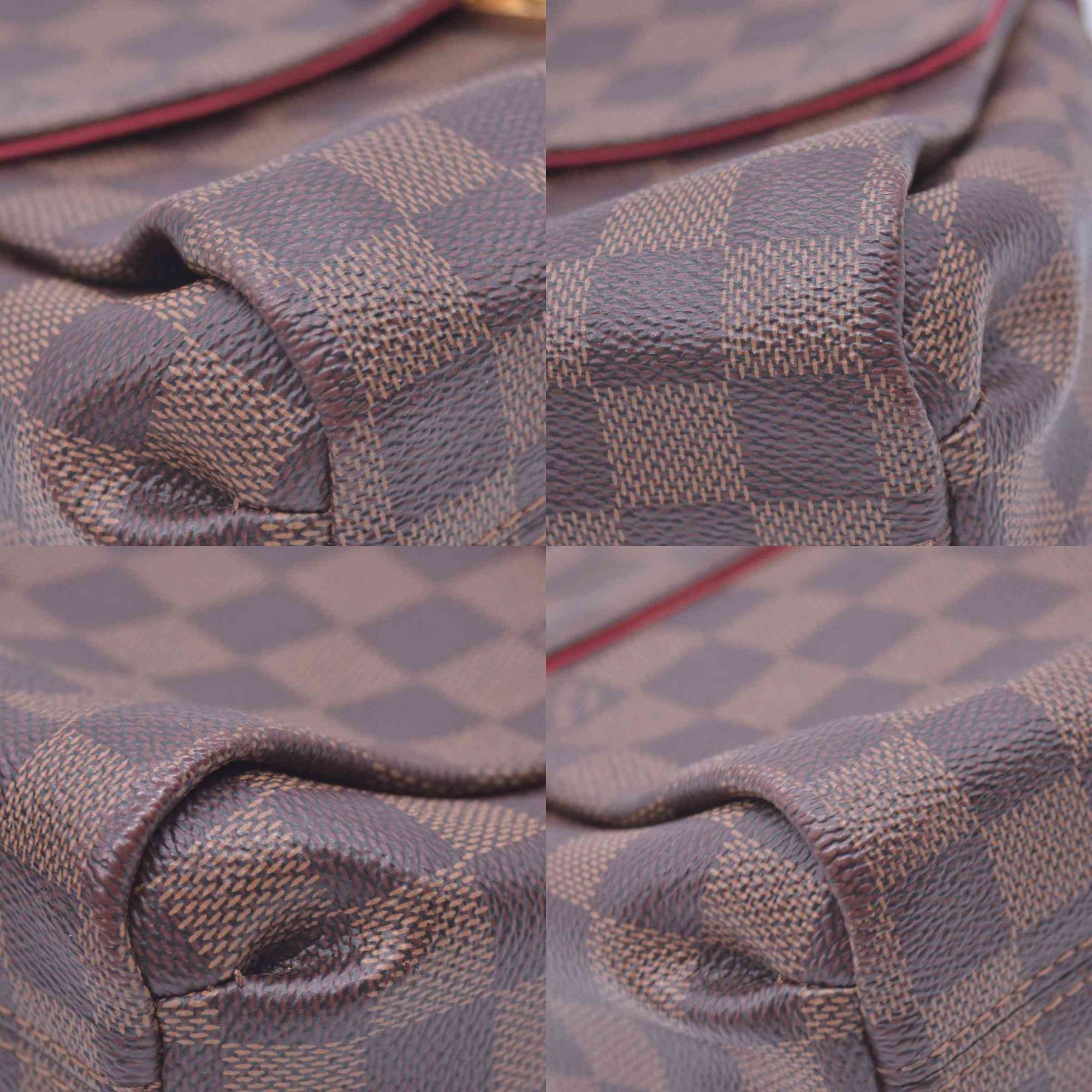 $1960 2018 LOUIS VUITTON Damier Ebene Croisette Top Handle Crossbody Bag Brown FL0138 10021361