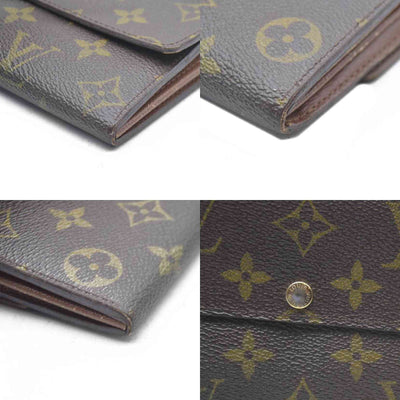 AUCTION $725 Louis Vuitton Monogram Portefeiulle Sarah Long Bifold Wallet Brown CA6008