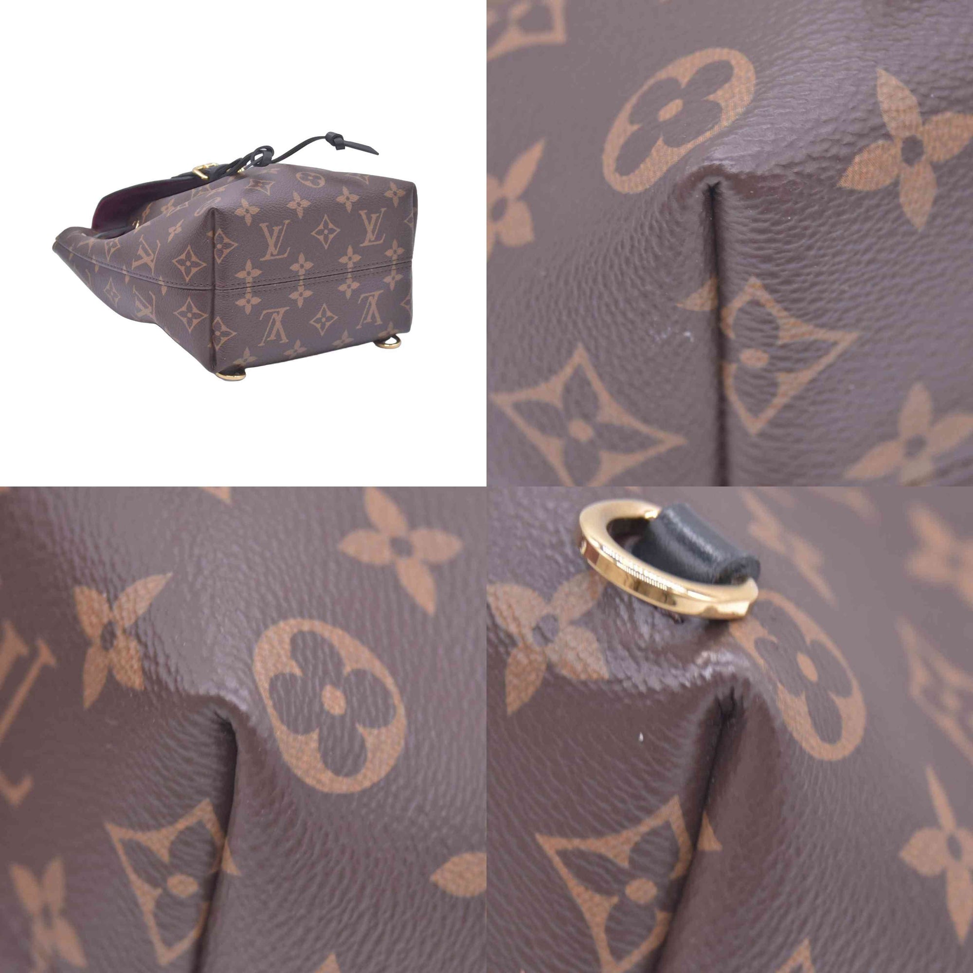 $3200 Louis Vuitton Monogram BB Montsouris NM Backpack Black
