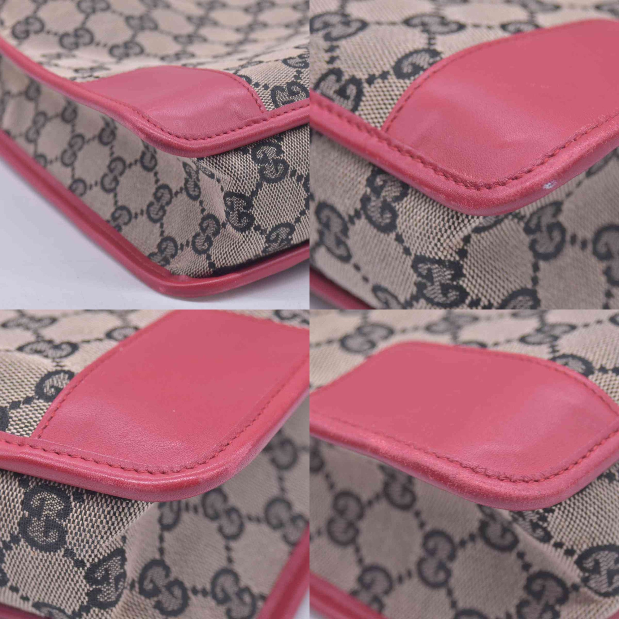 $650 Gucci Vintage GG Canvas Shoulder Bag CONSIGNMENT 10021000