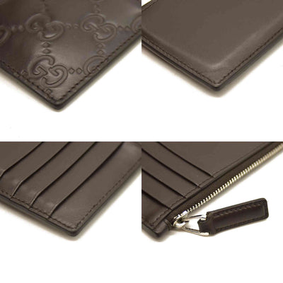 Gucci  Guccissima Signature Coin Case Card Holder Brown